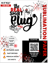 Load image into Gallery viewer, Premium Sublimation Paper | No Butcher Paper Required | 100 Sheets | 98% Release | RTS | 8.5x11 | Fast Drying | No Paper Jams | Multi Printer Use