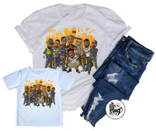 Load image into Gallery viewer, Wu Tang Clan | Black Cartoon | Classic Group | Custom Cartoon | 80s Babies | The Real Shirt Plug ™