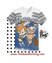 Load image into Gallery viewer, Flintstones | All Over | 3D | MUST READ ENTIRE DESCRIPTION | Classic Movie | Custom Cartoon | 80s Babies | The Real Shirt Plug ™
