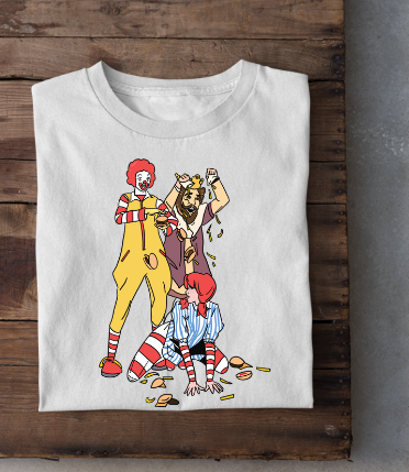 Fast Food Fun | McDonalds | Burger King | Wendy | Custom Cartoon | The Real Shirt Plug ™