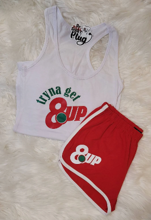Tryna Get 8 Up Outfit | Women's Set | Two Piece Women's Set | The Real Shirt Plug ™