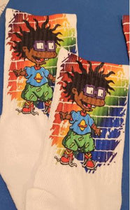 Chucky | Rugrats | Black Chucky | The Real Shirt Plug ™ | Sublimation Socks