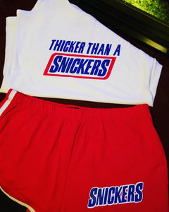 Thicker Than A Snickers | Women's Set | Two Piece Women's Set | The Real Shirt Plug ™