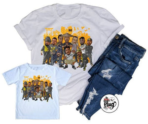 Wu Tang Clan | Black Cartoon | Classic Group | Custom Cartoon | 80s Babies | The Real Shirt Plug ™