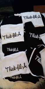 Thick-Fil-A Black | Women's Set | Two Piece Women's Set | The Real Shirt Plug ™